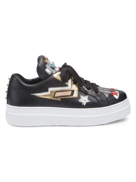 prada black robot sneakers|high top Prada sneakers.